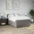 Produktbild 4 för Ramsäng med madrass taupe 140x200 cm tyg