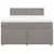 Produktbild 6 för Ramsäng med madrass taupe 160x200 cm tyg