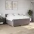 Produktbild 4 för Ramsäng med madrass taupe 180x200 cm tyg