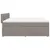 Produktbild 7 för Ramsäng med madrass taupe 180x200 cm tyg