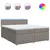 Produktbild 2 för Ramsäng med madrass taupe 200x200 cm tyg