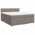 Produktbild 3 för Ramsäng med madrass taupe 200x200 cm tyg