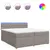 Produktbild 2 för Ramsäng med madrass taupe 200x200 cm tyg