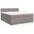 Produktbild 3 för Ramsäng med madrass taupe 200x200 cm tyg