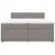 Produktbild 6 för Ramsäng med madrass taupe 200x200 cm tyg