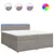 Produktbild 2 för Ramsäng med madrass taupe 200x200 cm tyg