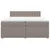 Produktbild 6 för Ramsäng med madrass taupe 200x200 cm tyg