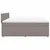 Produktbild 11 för Ramsäng med madrass taupe 200x200 cm tyg