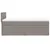 Produktbild 7 för Ramsäng med madrass taupe 100x200 cm tyg