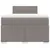 Produktbild 4 för Ramsäng med madrass taupe 120x200 cm tyg