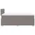 Produktbild 7 för Ramsäng med madrass taupe 120x200 cm tyg