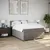 Produktbild 5 för Ramsäng med madrass taupe 140x200 cm tyg