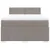 Produktbild 6 för Ramsäng med madrass taupe 140x200 cm tyg