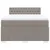 Produktbild 6 för Ramsäng med madrass taupe 160x200 cm tyg