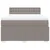 Produktbild 6 för Ramsäng med madrass taupe 160x200 cm tyg