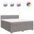Produktbild 2 för Ramsäng med madrass taupe 200x200 cm tyg
