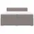 Produktbild 6 för Ramsäng med madrass taupe 200x200 cm tyg
