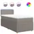 Produktbild 2 för Ramsäng med madrass taupe 80x200 cm tyg