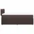 Produktbild 7 för Ramsäng med madrass mörkbrun 90x190 cm tyg