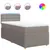 Produktbild 2 för Ramsäng med madrass taupe 90x190 cm tyg