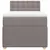 Produktbild 6 för Ramsäng med madrass taupe 90x190 cm tyg