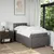 Produktbild 4 för Ramsäng med madrass taupe 90x200 cm tyg