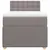 Produktbild 6 för Ramsäng med madrass taupe 90x200 cm tyg