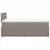 Produktbild 7 för Ramsäng med madrass taupe 120x200 cm tyg