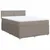 Produktbild 3 för Ramsäng med madrass taupe 140x200 cm tyg