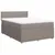 Produktbild 3 för Ramsäng med madrass taupe 140x200 cm tyg