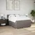 Produktbild 4 för Ramsäng med madrass taupe 140x200 cm tyg