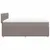 Produktbild 7 för Ramsäng med madrass taupe 140x200 cm tyg