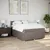 Produktbild 4 för Ramsäng med madrass taupe 140x200 cm tyg