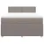 Produktbild 6 för Ramsäng med madrass taupe 160x200 cm tyg