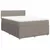 Produktbild 3 för Ramsäng med madrass taupe 160x200 cm tyg