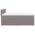 Produktbild 7 för Ramsäng med madrass taupe 160x200 cm tyg
