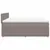 Produktbild 7 för Ramsäng med madrass taupe 180x200 cm tyg