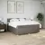 Produktbild 4 för Ramsäng med madrass taupe 180x200 cm tyg
