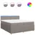 Produktbild 2 för Ramsäng med madrass taupe 200x200 cm tyg