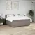 Produktbild 4 för Ramsäng med madrass taupe 200x200 cm tyg