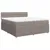 Produktbild 3 för Ramsäng med madrass taupe 200x200 cm tyg