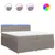 Produktbild 2 för Ramsäng med madrass taupe 200x200 cm tyg
