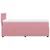 Produktbild 7 för Ramsäng med madrass rosa 90x190 cm sammet