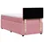 Produktbild 8 för Ramsäng med madrass rosa 90x190 cm sammet