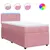 Produktbild 2 för Ramsäng med madrass rosa 90x190 cm sammet
