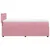 Produktbild 7 för Ramsäng med madrass rosa 100x200 cm sammet