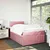 Produktbild 5 för Ramsäng med madrass rosa 120x190 cm sammet