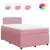 Produktbild 2 för Ramsäng med madrass rosa 120x190 cm sammet