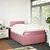 Produktbild 5 för Ramsäng med madrass rosa 120x190 cm sammet