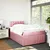 Produktbild 5 för Ramsäng med madrass rosa 120x190 cm sammet